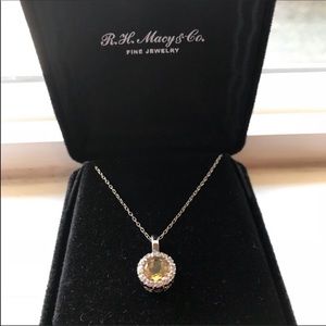 Beautiful Citrine With Diamonds